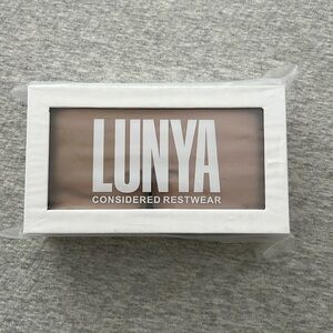 Lunya washable silk sleep mask. Unopened, never used. Tan color.